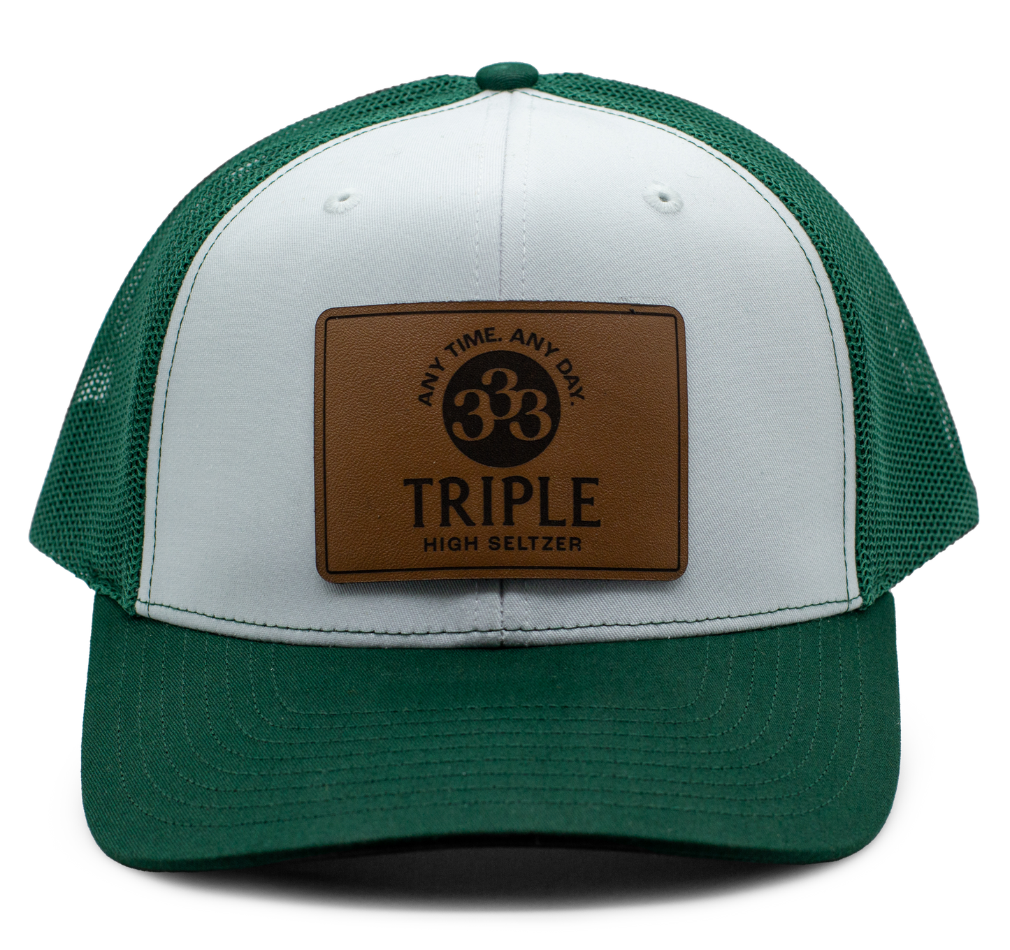 Triple Green Leather Hat